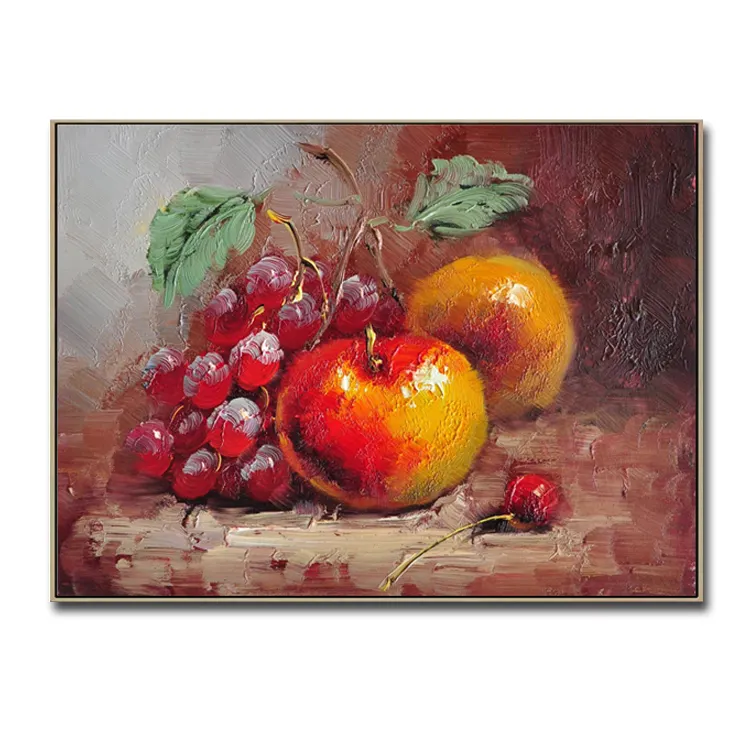 Cina still life di Nuovo Disegno Cesto di Frutta Pittura A Olio su Tela di Canapa