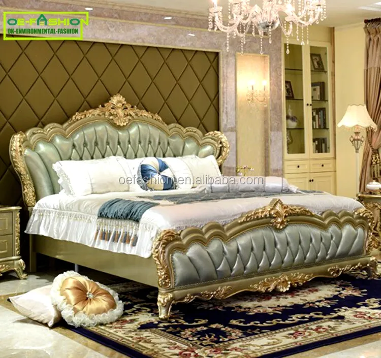 OE-FASHION yatak odası mobilyası Fransız döşemeli son çift kişilik yatak tasarımları