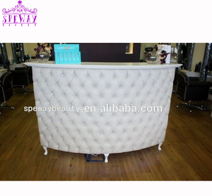 现代法式美容院设备接待台美容院白色家具接待台设计 - Product Image 5