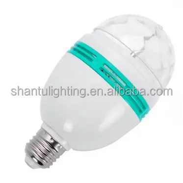 Mini lampe rotative led e27 3w, ampoule de boule disco, bon marché, rgb