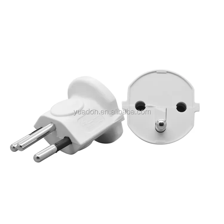 Adaptador de tomada e tomada francês/schuko para viagem, conversor potente suíça/suíça