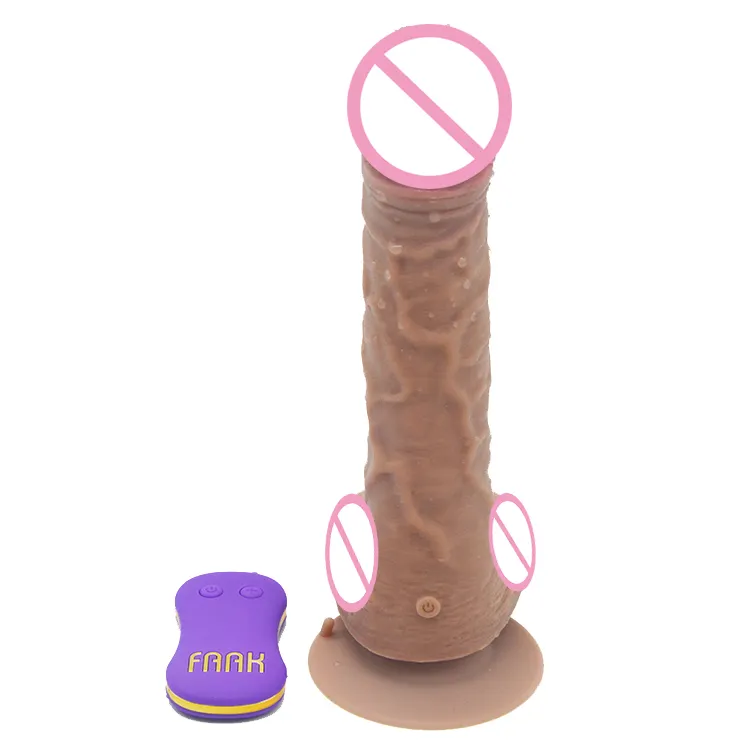 FAAK-consolador vibrador realista de silicona, juguete sexual realista, suave y flexible de 22cm