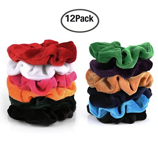 Cintas elásticas para el pelo para mujer y niña, de tejido a la moda, Scrunchies de terciopelo