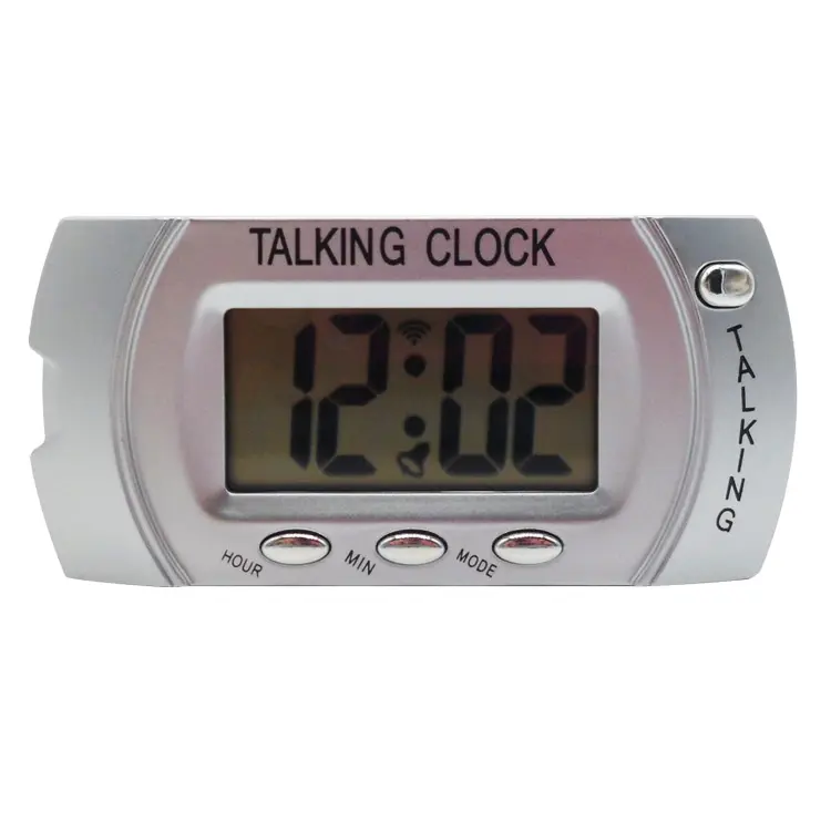 Mini relógio de bolso para idosos, relógio despertador falante japonês