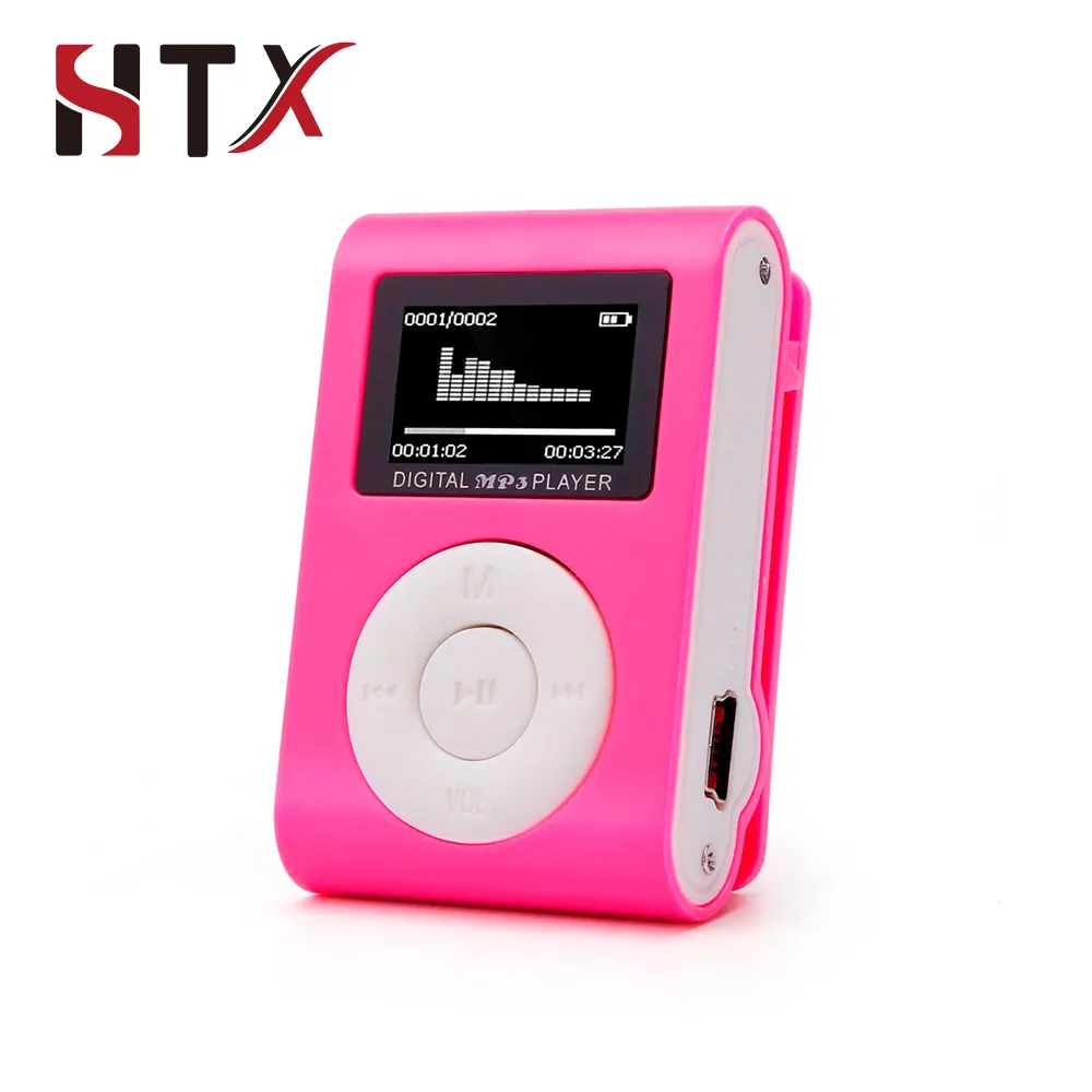 Mini lecteur MP3 à pince métallique 32 go, vente en gros, écran LCD, Support de carte TF, fente numérique, lecteur de musique, mp3, vente en gros