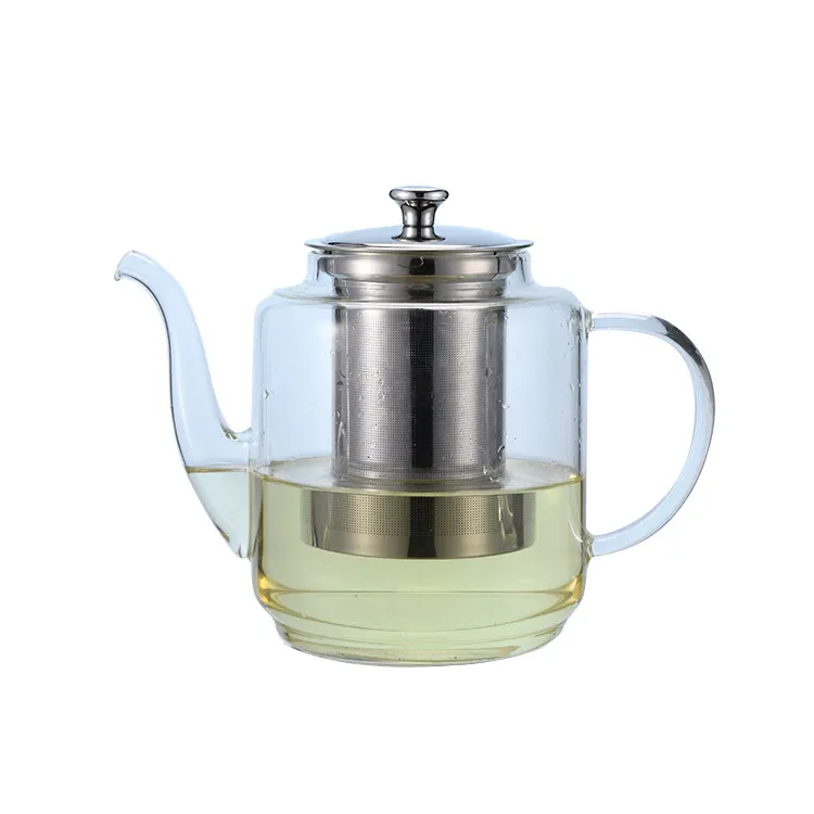 1,5 l Glas-Teekanne mit abnehmbarem Aufguss Herd Sicherer Tee kessel Blühendes und Loseblatt-Teekannen-Set