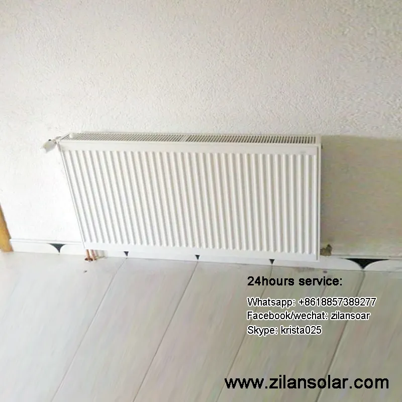 Steel plate radiator for room heating