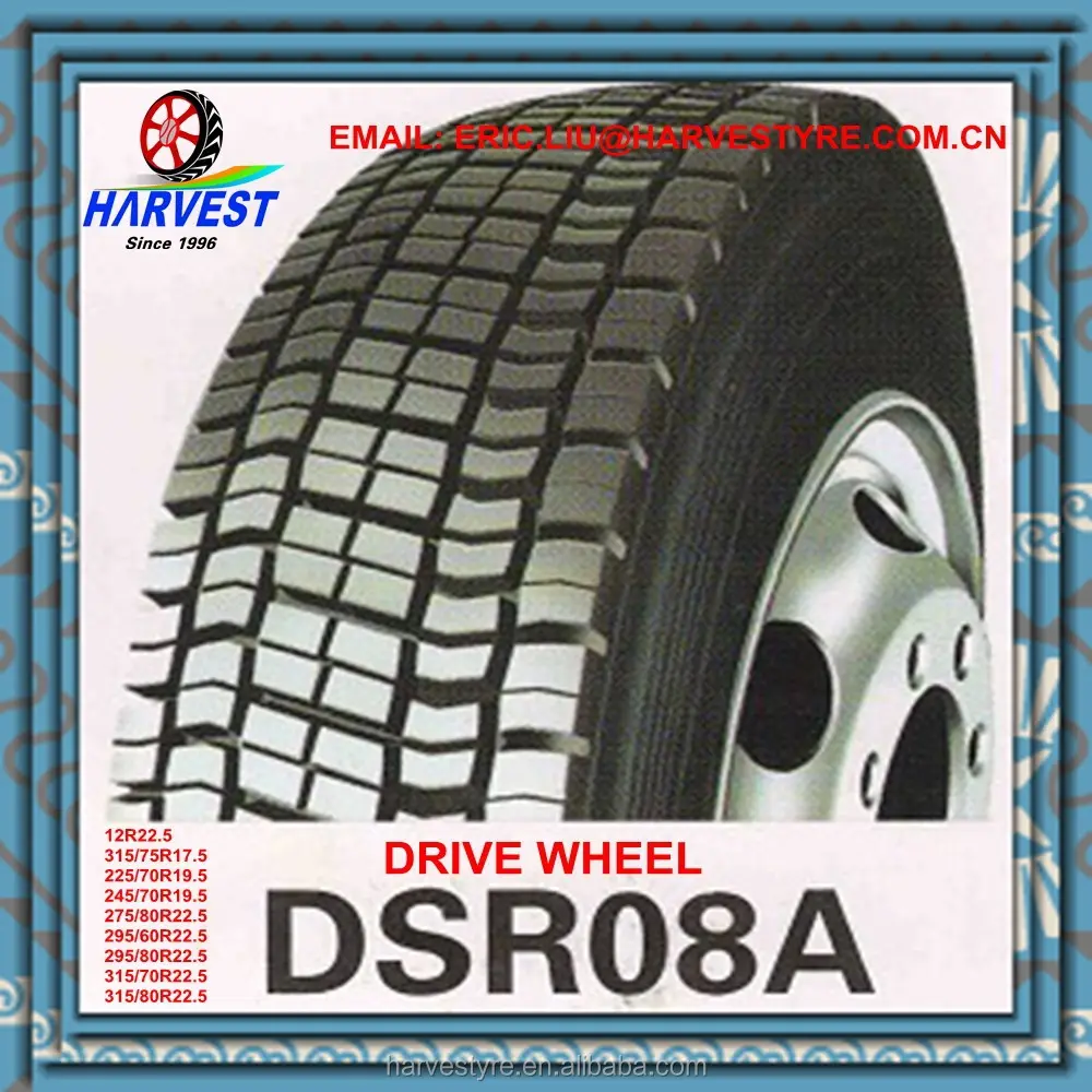 Double étoile 215/75R17.5 295/80R22.5 315/70R22.5 315/80R22.5 camion pneu dsr08a