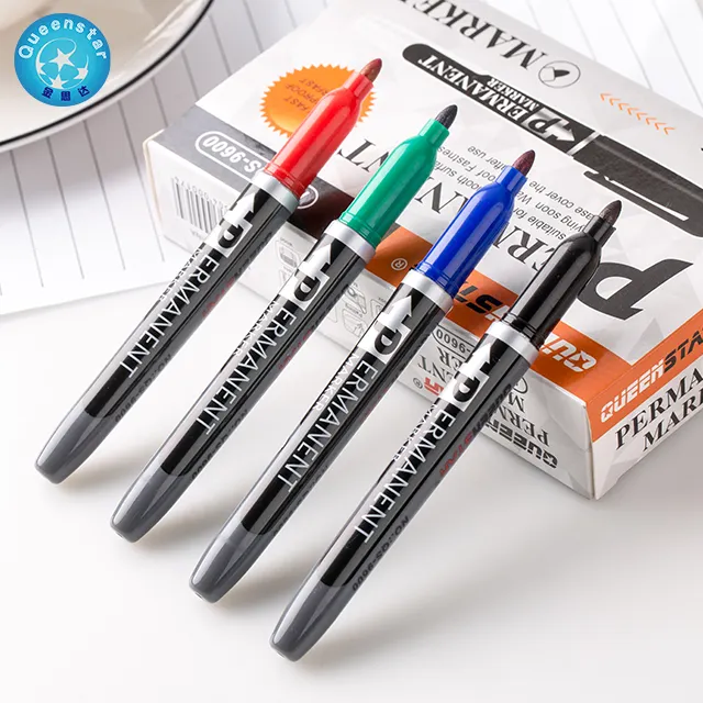 Экологически чистая Перманентная маркерная ручка Queenstar, маркеры для краски для детей, нетоксичные перманентные чернила, перманентные 8 цветов 8 шт./компл. 140 мм * 15 мм