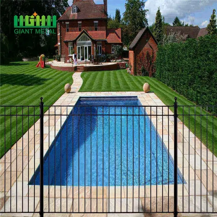 Valla de aluminio de alta calidad para el hogar, jardín, piscina, decoración, puertas de entrada de acero, impermeable, valla de riel certificada FSC, seguridad usada