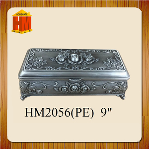 Распродажа, Оловянная Свадебная античная коробка для украшений из цинкового сплава - Product Image 6