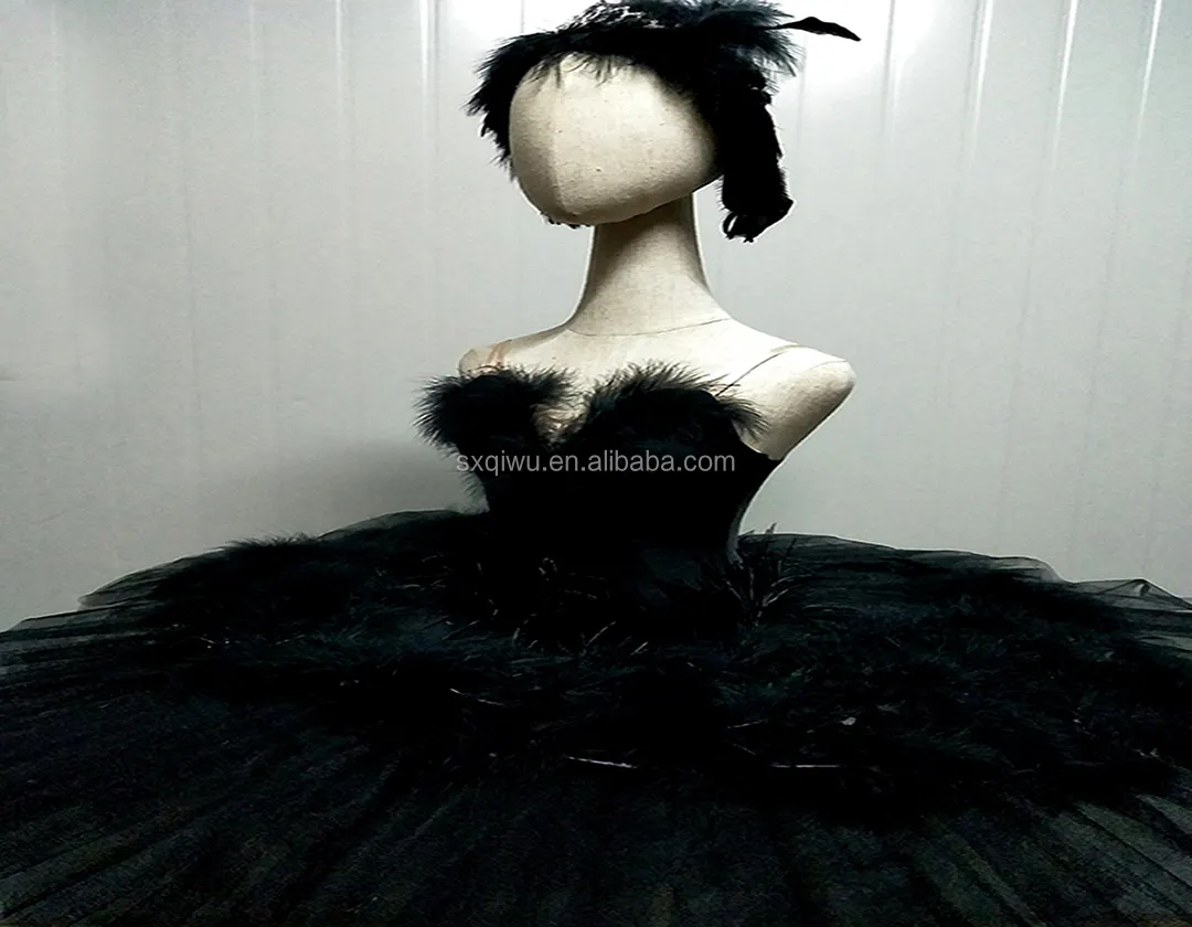 Nuevo Ballet diseño de ballet negro pluma falda ballet tutu vestido de las mujeres de cisne negro realiza TUTU 2018-Nuevo-28