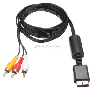 高品质新款音频视频 AV 电缆线至 <span class=keywords><strong>3</strong></span> 个 <span class=keywords><strong>RCA</strong></span> 电视引线，适用于索尼 Playstation PS1 PS2 用于 PS3 控制台电缆