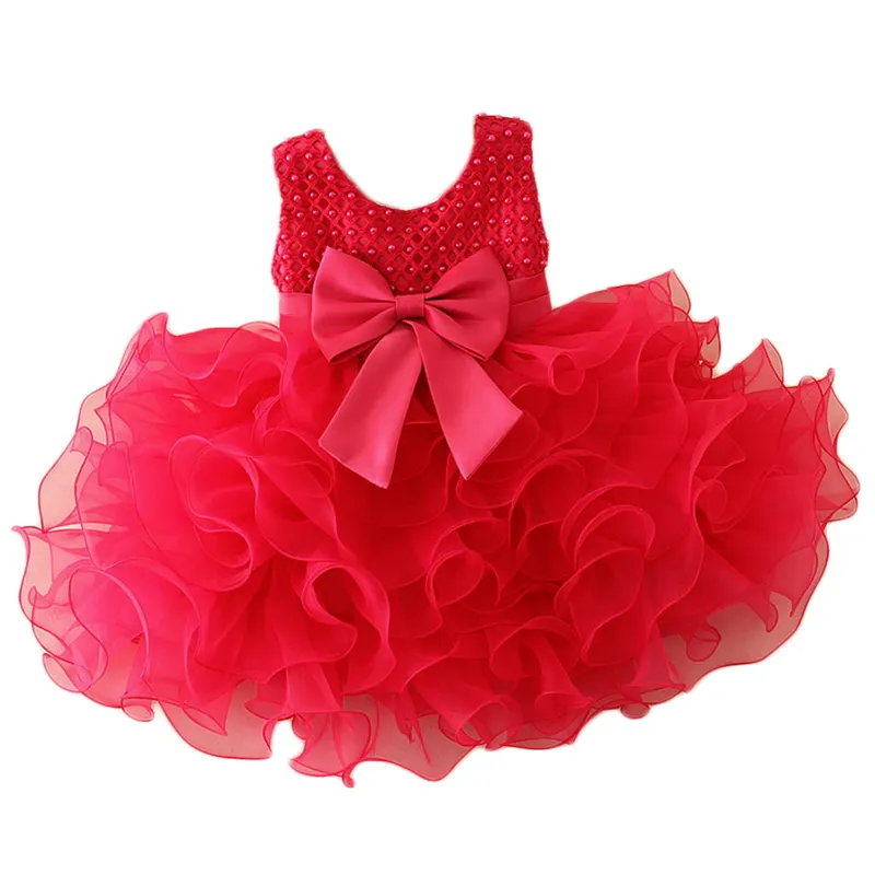 Vendas diretas de fábrica recém-chegado, mini 1 ano de idade, crianças, meninas, vestidos de festa de aniversário tutu