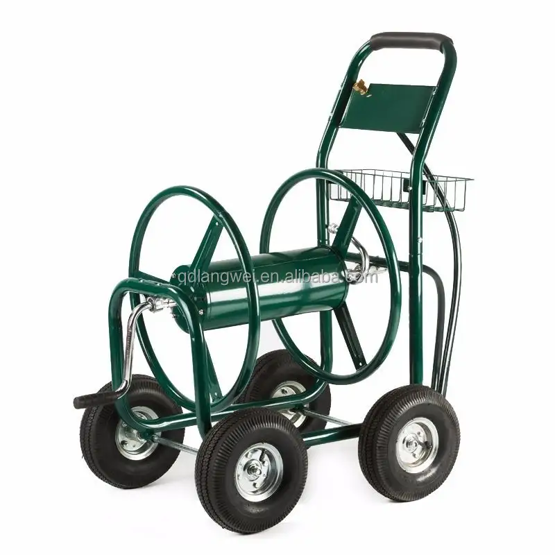 Cheap hose reel cart with strong tubular steel frame