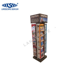 Tùy Chỉnh Thực Hiện 4-Sided Cuốn Sách Hiển Thị/Kim Loại Tầng Xoay Cuốn Sách Hiển Thị Giá/Quay Tầng Cuốn Sách Hiển Thị - Product Image 1