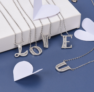 Cheap Fashion 26 Letter a b c d e f g h i j k l m n o p q r s t u v w x y z Pendant Necklace Jewelry