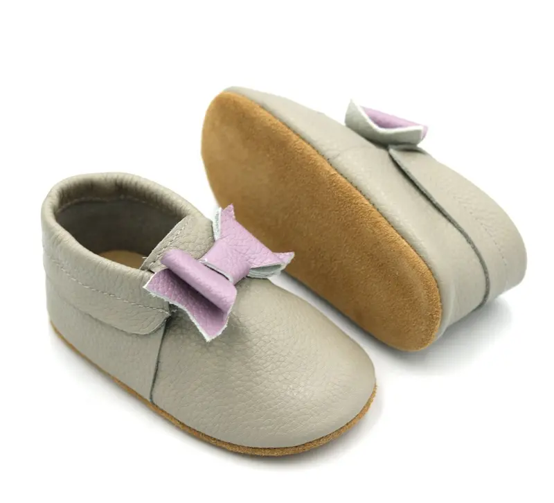 Scarpe casual per bambini scarpe da bambina in pelle suola morbida scarpe Bowknot mocassini per bambini