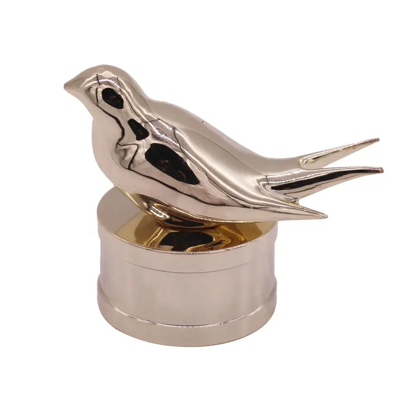 Tapón de Metal personalizado para decoración de perfumes, tapa de Metal para moldear el molde de Zamak, golondrina, Animal Zamac