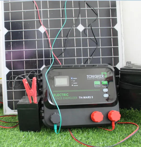 Energizador de valla eléctrica de energía Solar para granja de vacas y ganado de cabra