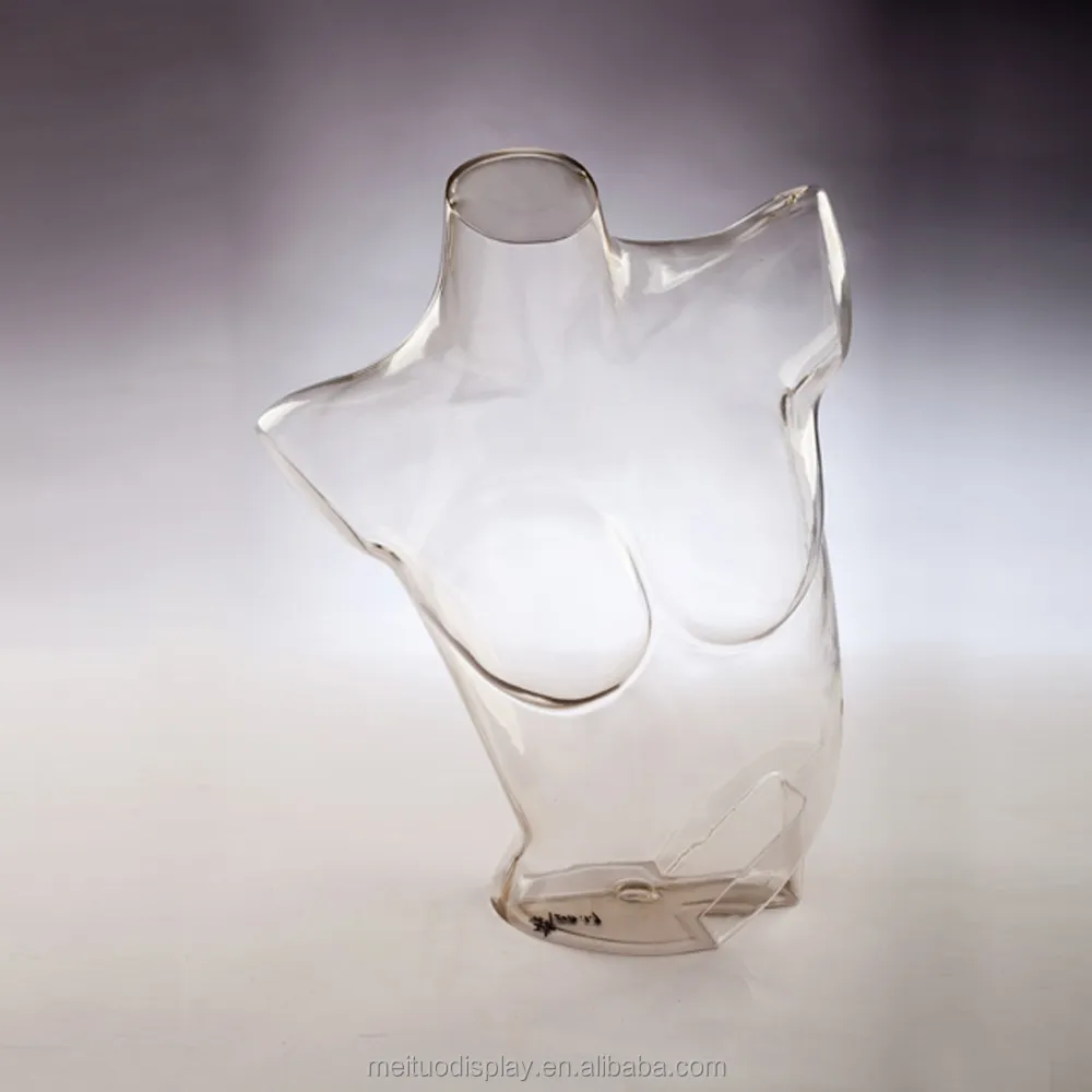 bra clear transparent polycarbonate,smell-less,innocuous plastic female half body mannequin