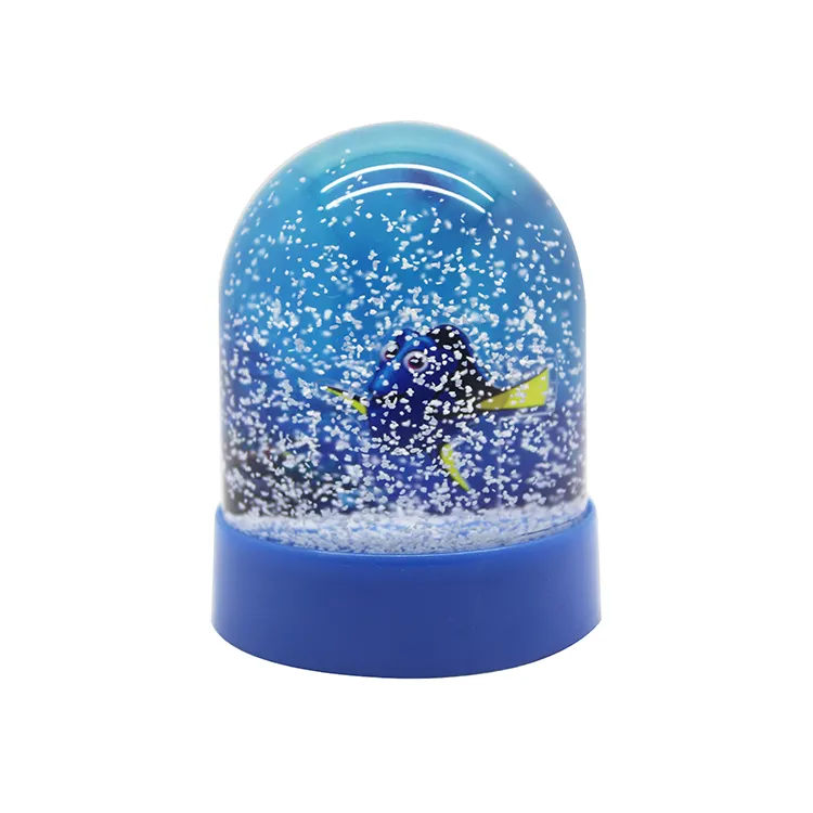 Custom שלג צילום תמונה מוכנס בתוך פלסטיק snowglobe