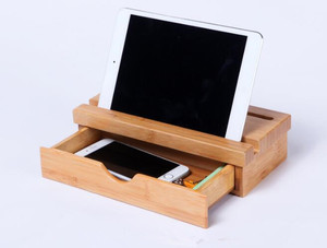 竹材料木办公桌组织者笔筒 - Product Image 2