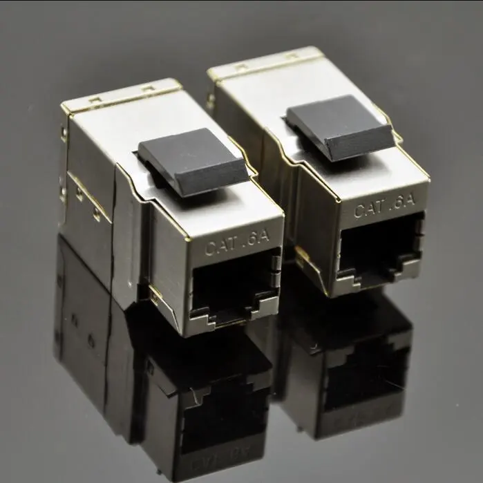 ป้องกันตรงผ่าน Cat6A RJ45 Keystone In-Line Coupler สำหรับเครือข่าย,สายแพทช์,สายอีเธอร์เน็ต/คอร์ด