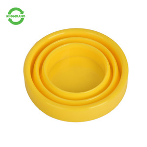 New Arrival Eco-Friendly Silicone Drinkware Heat Resistant Foldable <strong>Cup</strong> for Hiking Camping Picnic <strong>Round</strong> Pattern Collapsible - Product Image 2