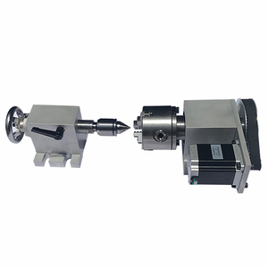 <strong>CNC</strong> Rotation a Axils 4th <strong>Rotary</strong> Axis Include Tailstock <strong>with</strong> Chuck 80mm - Product Image 2