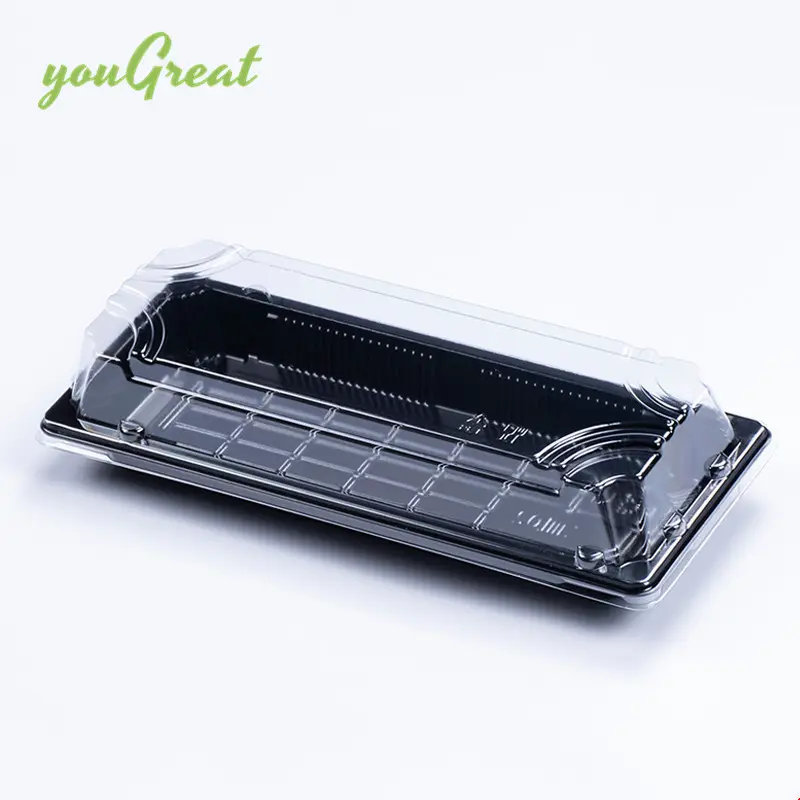 Wholesale disposable sushi container transparent plastic take away