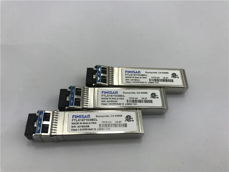 FinisarトランシーバーモジュールFTLX1471D3BCL SFP + 10km 1310nmギガバイト/秒メディアコンバーター