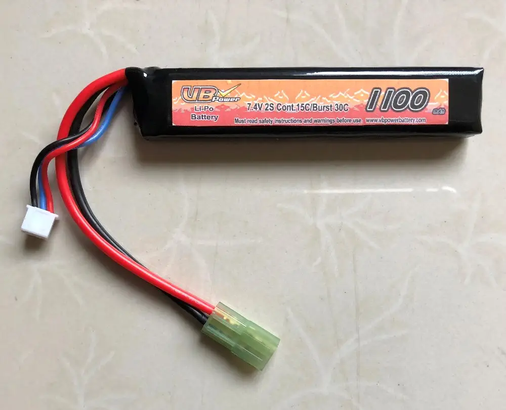 Bateria vara de lipo 7.4v 1000mah 20c usado para m4, ak
