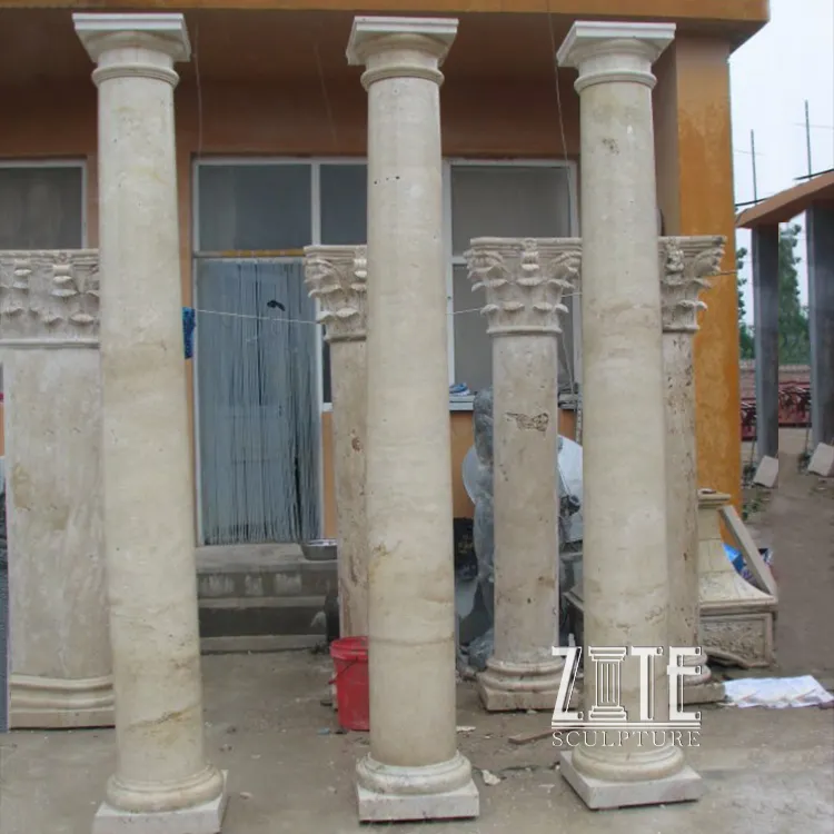 Columnas de mármol griego decorativas para jardín