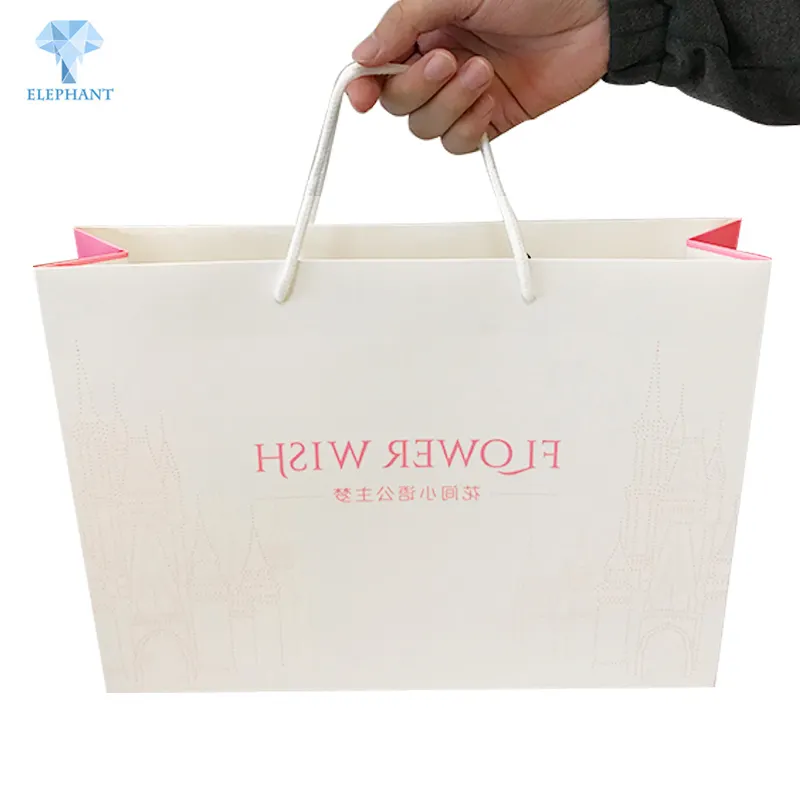 China Custom Environmental Recycled Matte Large Hand Jewelry Hair Salon Paper Bag