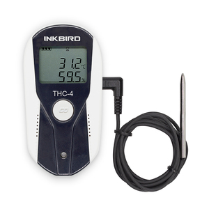 Inkbird-medidor de temperatura de los alimentos y Sensor de humedad, THC-4, sonda grabadora, registrador de datos, termómetro Digital, función de retención de datos