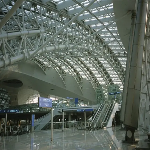 Structure en acier pré-fabriquée, cadre de Construction pour espace de Construction, Terminal d'avion et grand voyage