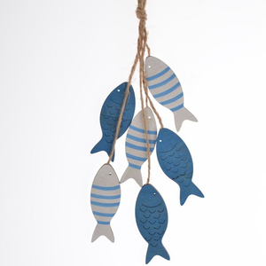手作り木製彫刻合板魚型航海装飾クリップポットフックハンギングクラフト - Product Image 3