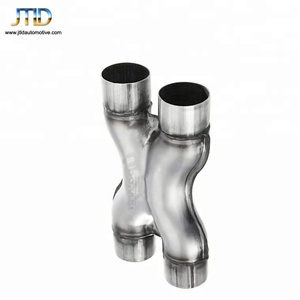 Exhaust <strong>X</strong> <strong>Pipe</strong> 3&quot; Universal Aluminized Stamped SUS409 Dual Inlet/Outlet <strong>Pipe</strong> - Product Image 6