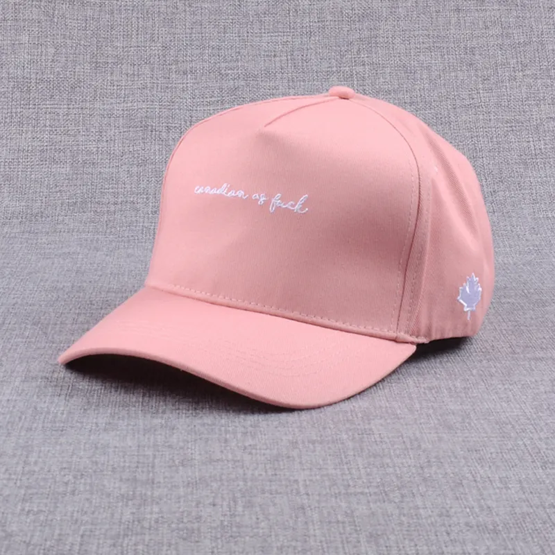Berretti moda ricamo personalizzato Logo 5 pannelli berretti da Baseball rosa e cappelli per le donne