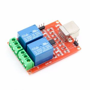1Pcs Two Channel 5V <strong>Relay</strong> Module <strong>USB</strong> Control Switch 2 Way 5V <strong>Relay</strong> Module Computer Control Switch Board PC Intelligent Control