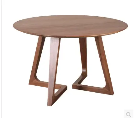 Mesa de comedor redonda moderna con 4 mesas de comedor de material de madera de Fresno Charis para muebles de comedor