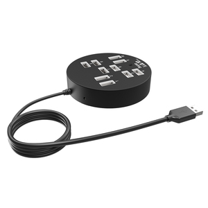 Abs מהירות גבוהה 10 ב 1 usb2.0 splitter עגול usb 10 יציאות 2.0 רכזת עבור מחשב נייד
