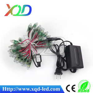 新製品! キラキラ輝くカラフルなプログラミングdc12vピクセルrgbledストリングライトコントローラ付と電源