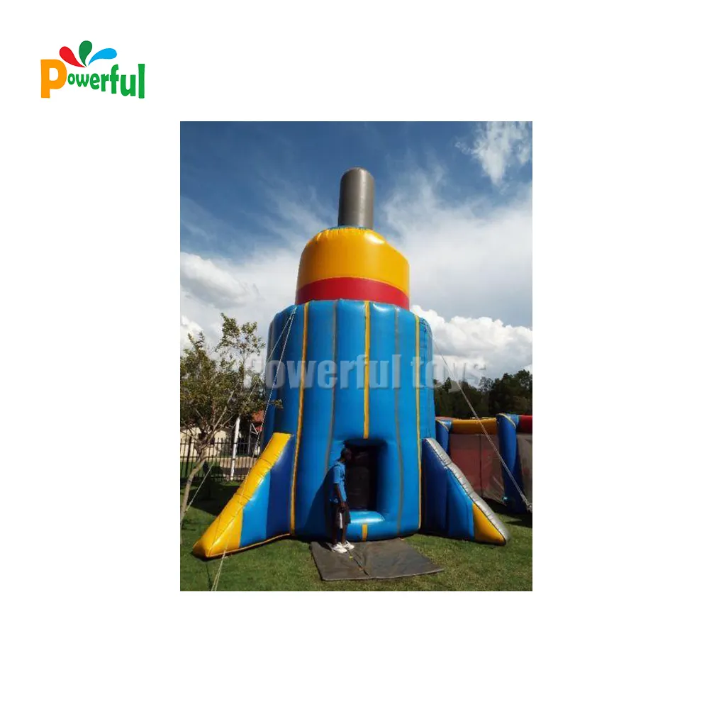 Cohete inflable gigante de alta calidad para niños y adultos, juego de Deportes de paracaídas