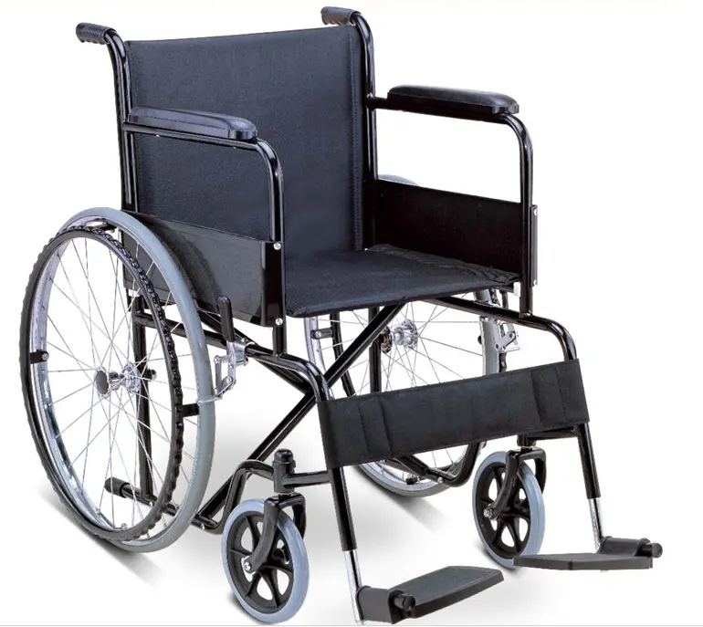 Cadeira de rodas manual dobrável, econômica, leve