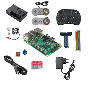 <strong>Raspberry</strong> <strong>Pi</strong> 3 +Power Adapter +16G SD Card +Keyboard + Game <strong>Controller</strong>+ Case+ Heat Sink+ Cable+GPIO Cable+ GPIO Boaed+ Fan