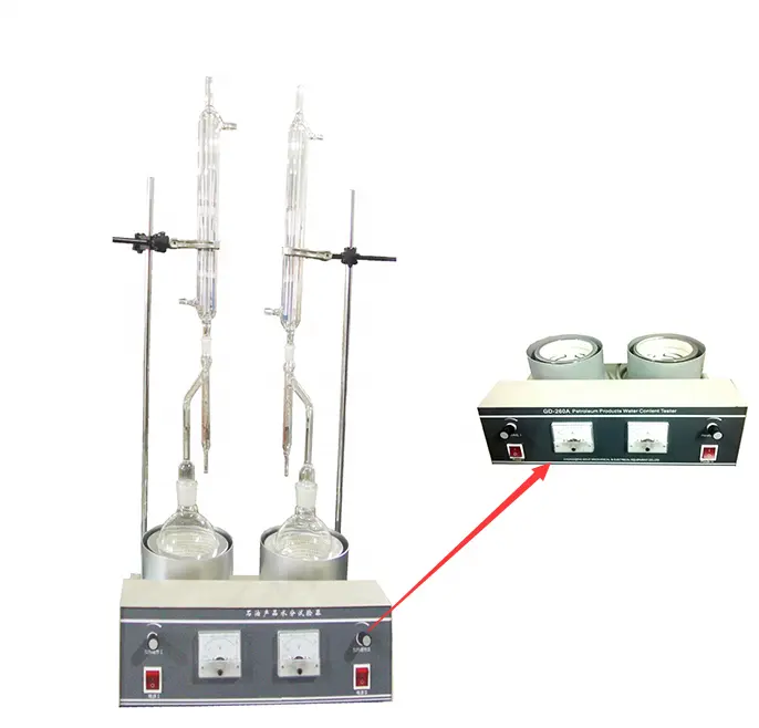 GD-260A ASTM D95 destilación contenido de agua Kit de prueba de agua y probador de contenido para los productos del petróleo