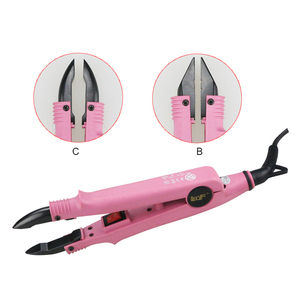 Loof profesyonel a B C Keratin sıcak Blend kontrol termo saç uzatma demir makinesi koymak için saç ekleme araçları - Product Image 2