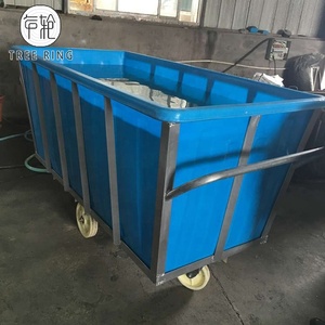 Large Volume Rotomold 1300kg Plastic Landry Trolley <strong>Cart</strong> for Wet Fabric L2100*W1080*H880 mm